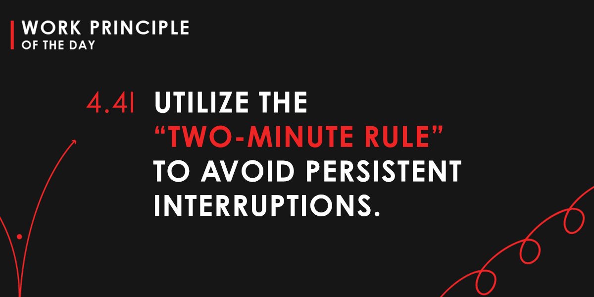 The 2 minute rule speciﬁes that you have to give someone an uninterrupted 2 minutes to explain their thinking before jumping in with your own. This ensures that everyone has time to fully crystallize their thoughts without worrying they will be misunderstood or drowned out.