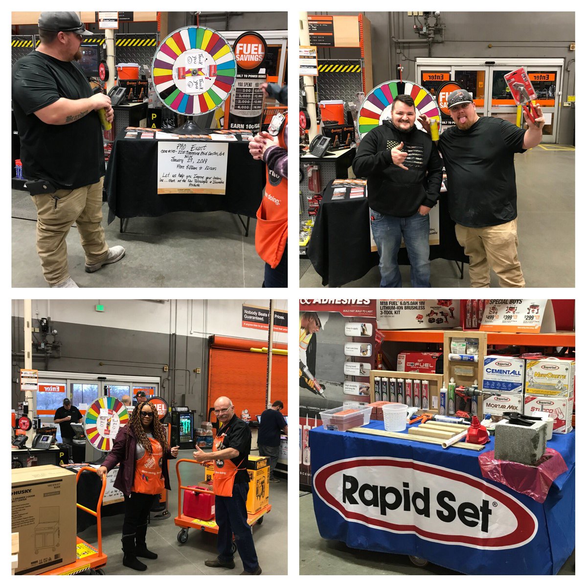 THD8413Prodesk's tweet photo. Happening now...Pro event at Canton Pro desk. Storms or weather can’t touch this! Love Big items going thru the desk and spinning &amp; winning! Ya gotta love your job. Thank you to our PRO’s https://t.co/xOhKQKUvrM