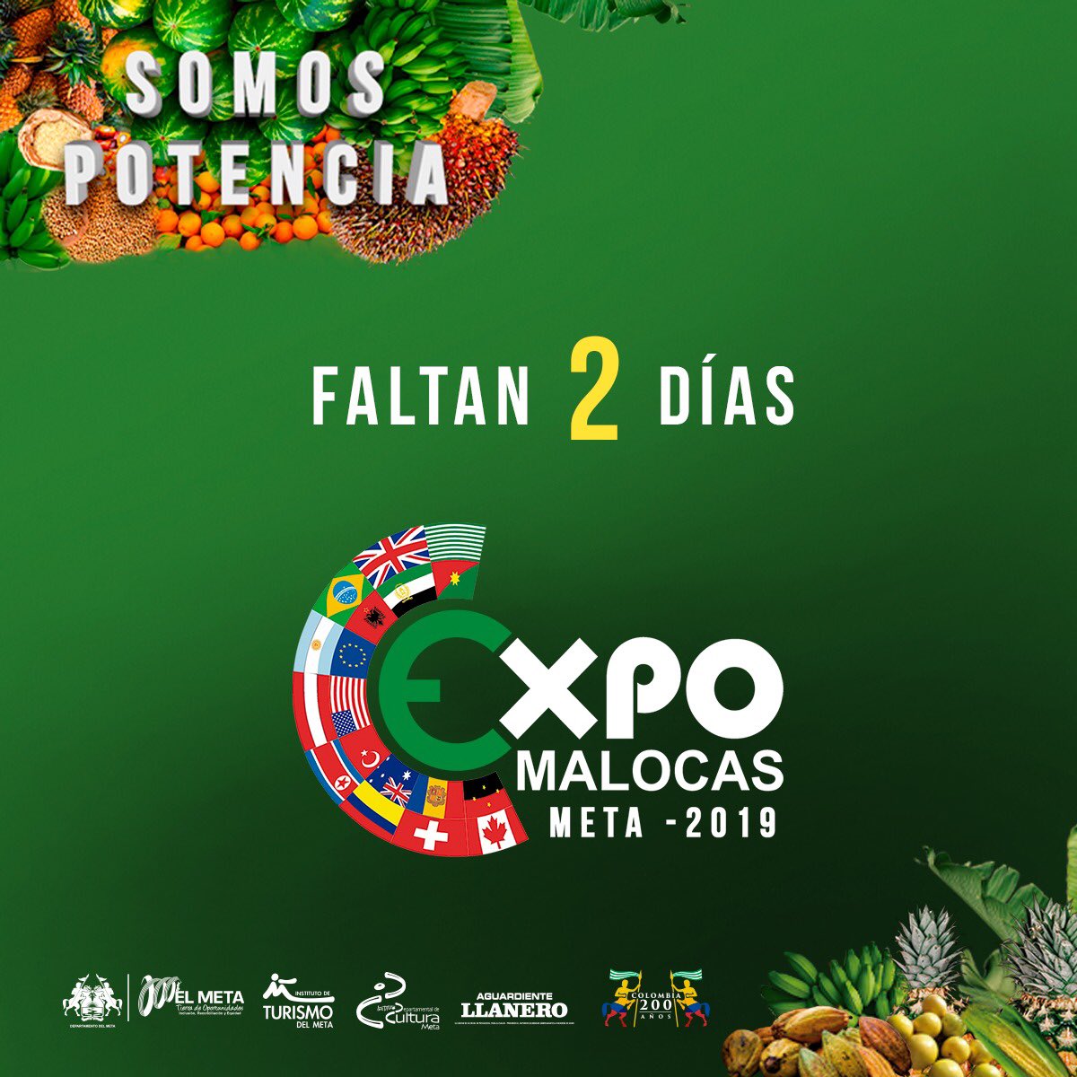 marcela_amayag's tweet photo. Faltan solo 2 días para dar inicio a la Feria Agroindustrial más grande de la Orinoquía colombiana. Los esperamos en #Expomalocas2019 #SomosPotencia https://t.co/HCVgoNPPfC