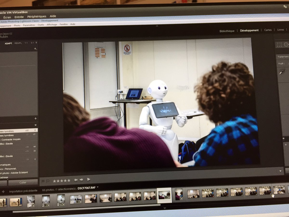 StellaBrettiana's tweet photo. In the « I have a cool job » session 😉
Sophie Sakka’s presentation of the ROB’EDUC project, yesterday at @centralenantes
#robot #learning #geek #technology #LS2N #centralenantes @LaboLS2N https://t.co/4opuMCCacF