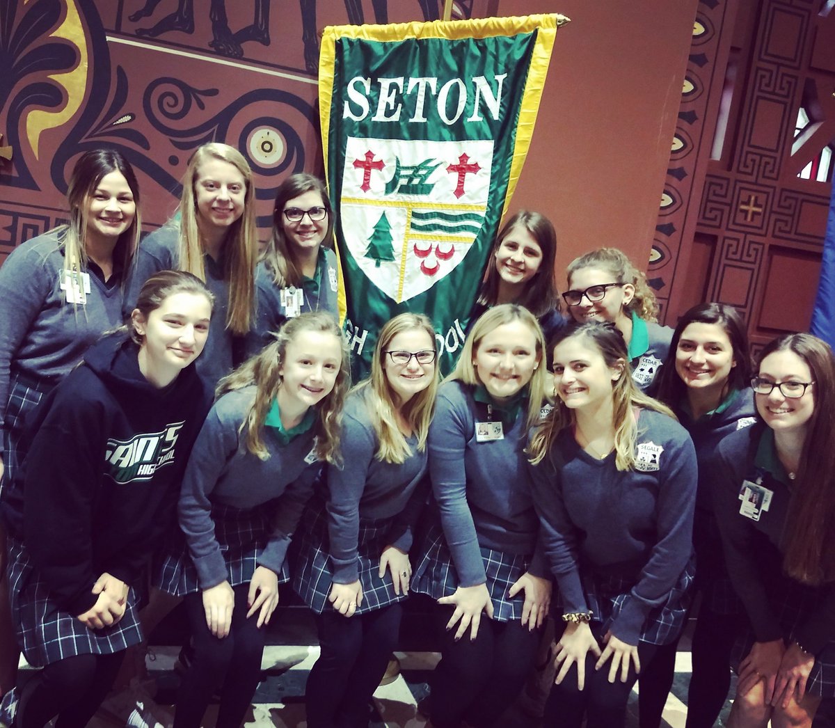 setonhs's tweet photo. Proud to be part of the Archdiocese of Cincinnatiโs Catholic School Mass this morning at St. Peter in Chains! #TimeForFaith #TimeForSeton ๐๐๐ผ๐ https://t.co/Yt5jSL9jNL