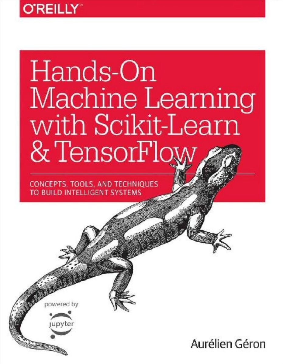 helloAbhishekk's tweet image. If you have decided to learn #machine_learning ,then you should read this book -
Hands-on Machine Learning with #Scikit_learn & #Tensorflow
Prerequisites for this book : #python, #NumPy , #Pandas ,#Matplotlib , #linear_algebra,#calculus #probability & #statistics
All the best !