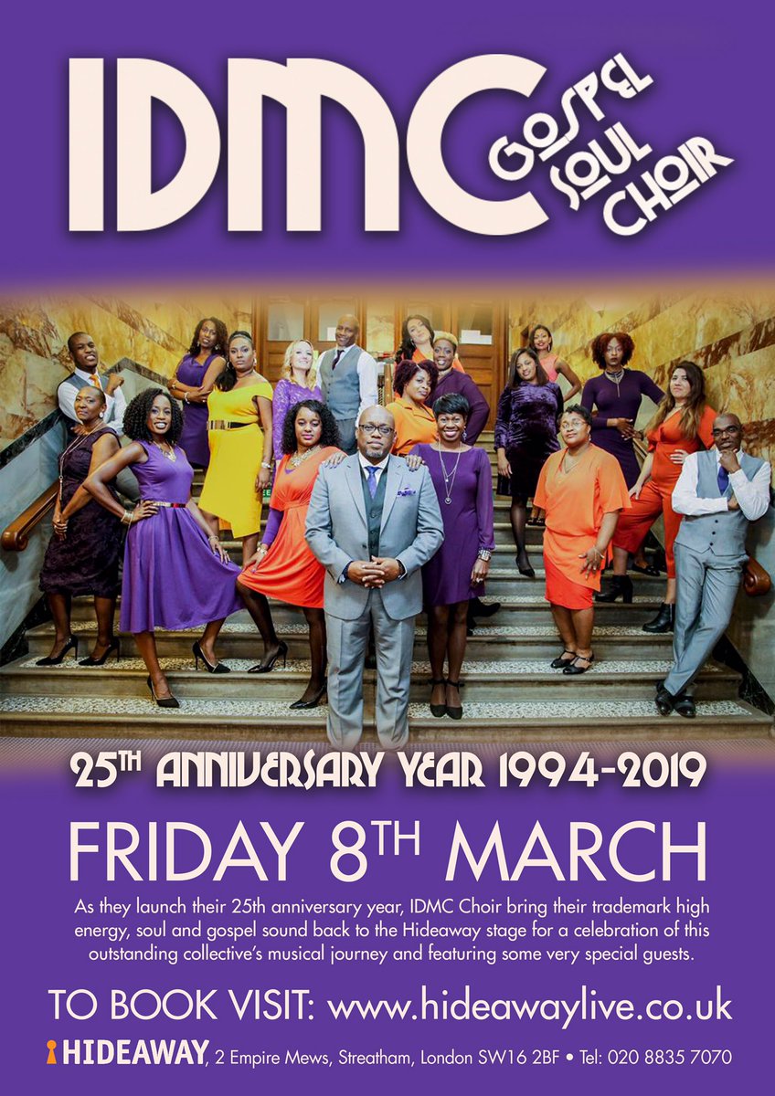 idmcgospeluk's tweet photo. IT’S on guys. the start of a big year for John & IDMC.
Book now and join us as we bring the old & New Skool Together for a Journey through IDMC’s musical history
John even promises a piece of cake!
#idmcgospel
#idmc25
#gospelaccording2john
#hideawaylive
https://t.co/AHraVcrvBZ https://t.co/KxAeLYSzRr
