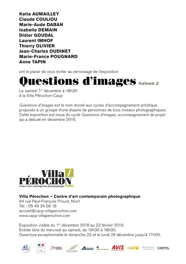[EXPOSITION] Questions d'images 2, toujours visible du mercredi au samedi de 13h30 à 18h30 jusqu'au 23 Février !
<a href="/e_niort/">e_niort</a> <a href="/Mairie_Niort/">Ville de Niort</a>