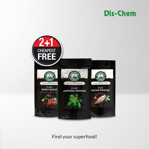 Find your superfood! Purchase any 3 Robertsons Superfood products and get the cheapest free! Valid till 10 February 2019. While stocks last. Available at a Dis-Chem near you or online>>>
bit.ly/2S8ZaUJ