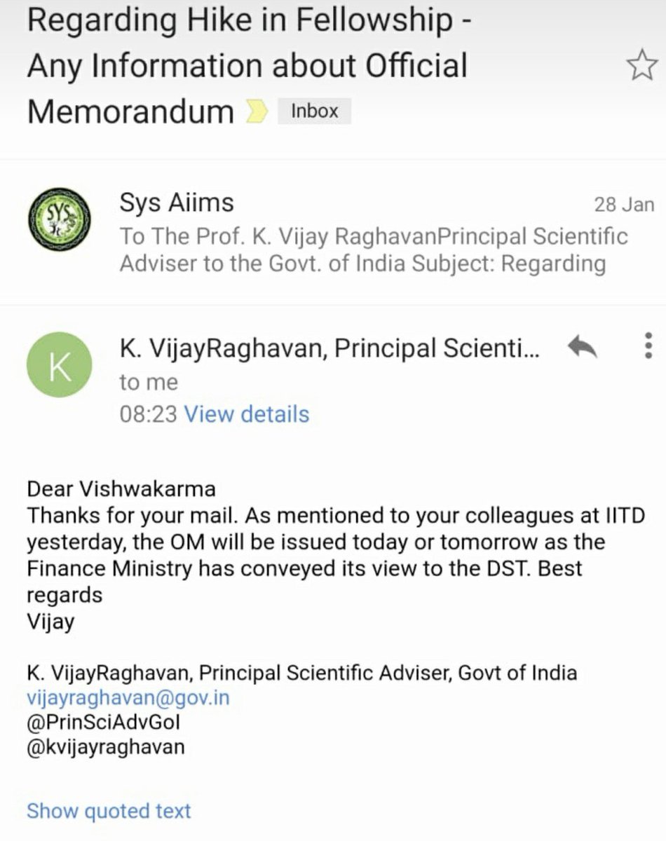 avadh166's tweet photo. Reminder: If there is no OM tomorrow, it will be again a loss of HOPE for us, but for you it will be a loss of CREDIBILITY.
Let's see what happens.
#hikeresearchfellowship #protestuntilmemo #announcehike
@PrinSciAdvGoI @IndiaDST @HikeFellowship @scholii57548696 https://t.co/wgtwBqNBEZ