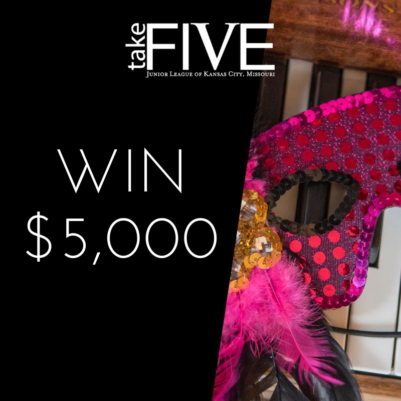 JuniorLeagueKC's tweet photo. Comment below what you do if you won our grand prize at Take Five this year...$5,000 dollars!!
.
.
#grandprize #takefivekc https://t.co/xkDZ45Xj5l