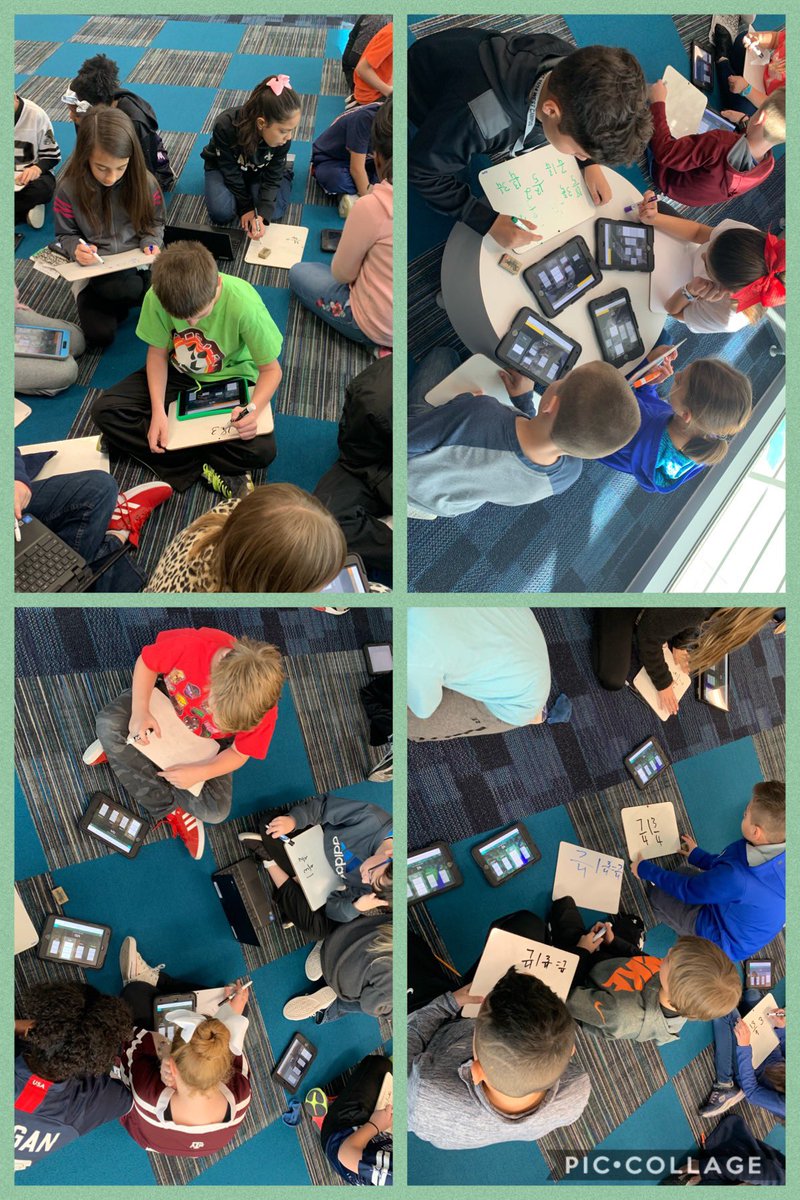 ash_bhenson's tweet photo. Reviewing fractions using QuizletLive with @paige_hellman #lovemath #teamworkistheBESTwork #BengalPride @BryantElem https://t.co/pzdLDjIRnE