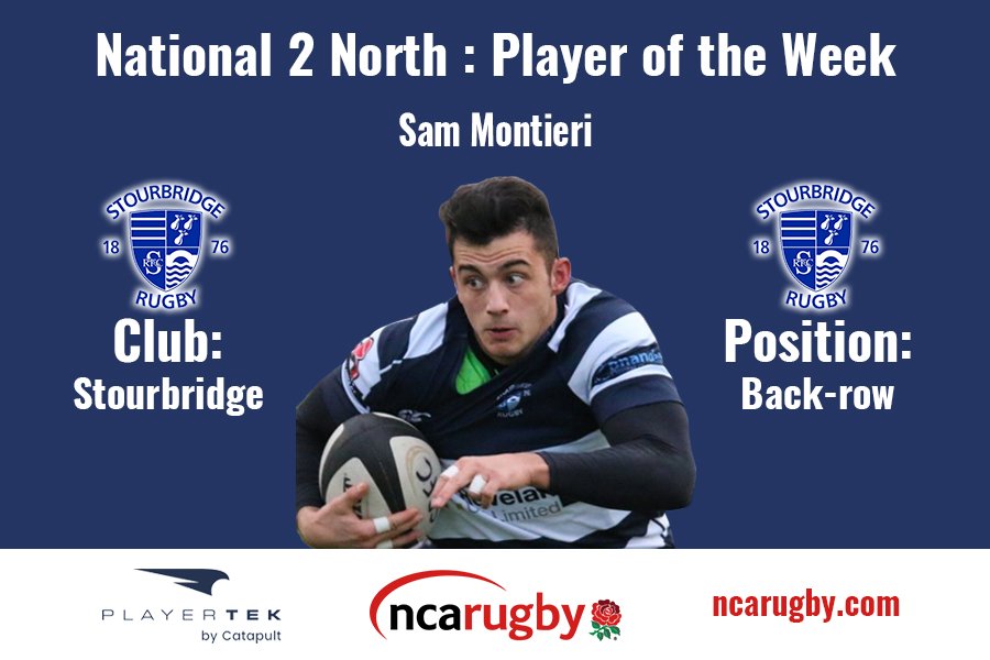 Natleague_rugby's tweet photo. Player of the Week Round 20 in #Nat2N is @StourbridgeRFC's Sam Montieri: https://t.co/gX90bjFDOB https://t.co/WCJ0JVCDfA