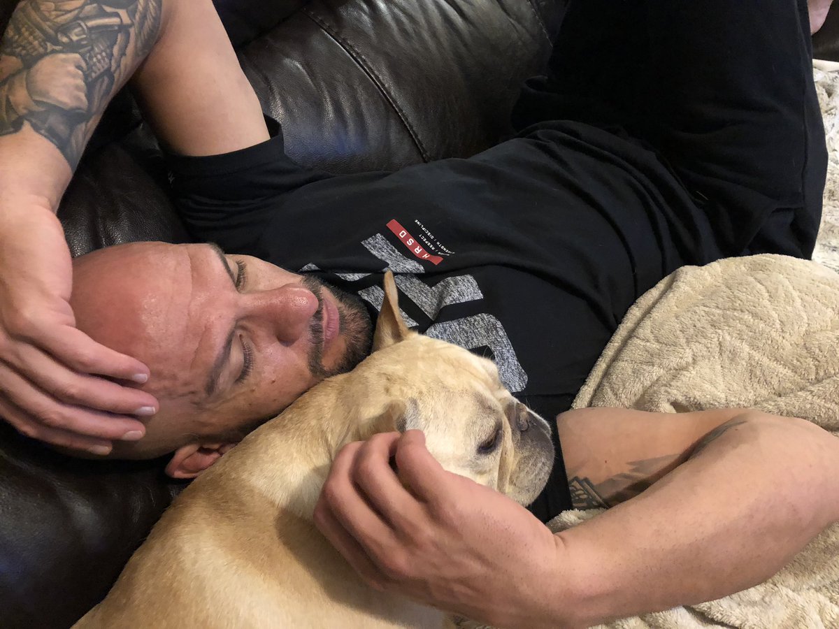 GhostFrenchie's tweet photo. When your dad looks really tough on the outside but on the inside heโs super sweet. Kind of like an @mmschocolate ๐ #hardoutershell #sweetinside https://t.co/9tKzT9MujZ
