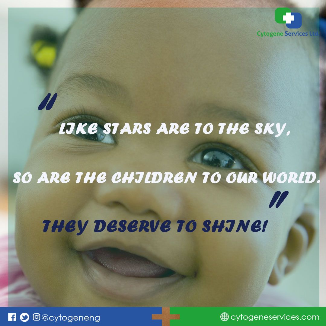 CytogeneNG's tweet photo. “Like stars are to the sky, so are the children to our world. They deserve to shine!”
Chinonye J. Chidolue
#Cytogene #Cytogeneservices #Genetics #GeneticTesting #StemCells #StemCellStorage #Medicine #Health #NutriQlu #CardiacQlu #Healthcare #PersonalisedMedicine https://t.co/1ZqsN74l59