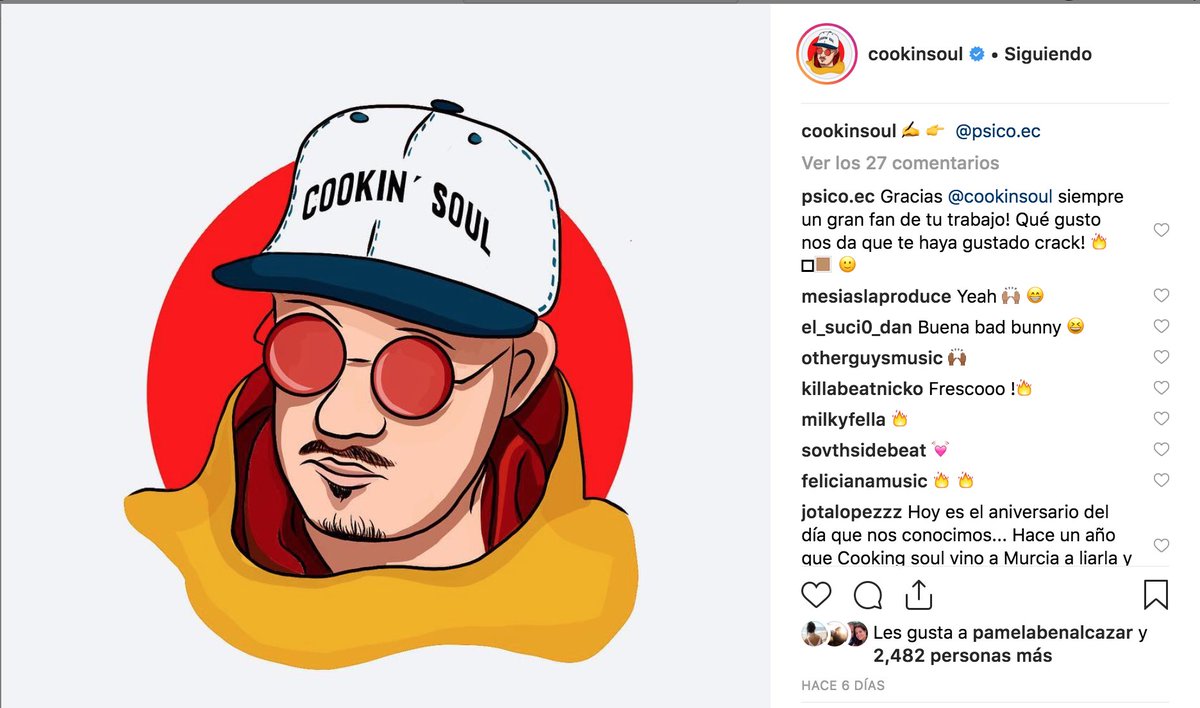 FCOMHemisferios's tweet photo. #SoyHemisferios 💪🏽
Alejandro Rakela, estudiante de nuestra facultad, realizó un trabajo a través de su emprendimiento @/psico.ec  para Cookin' Soul, un grupo de productores y DJ's de España. 
👏🏼👏🏼👏🏼#orgullofcomhemisferios https://t.co/k0RMHb7n7y