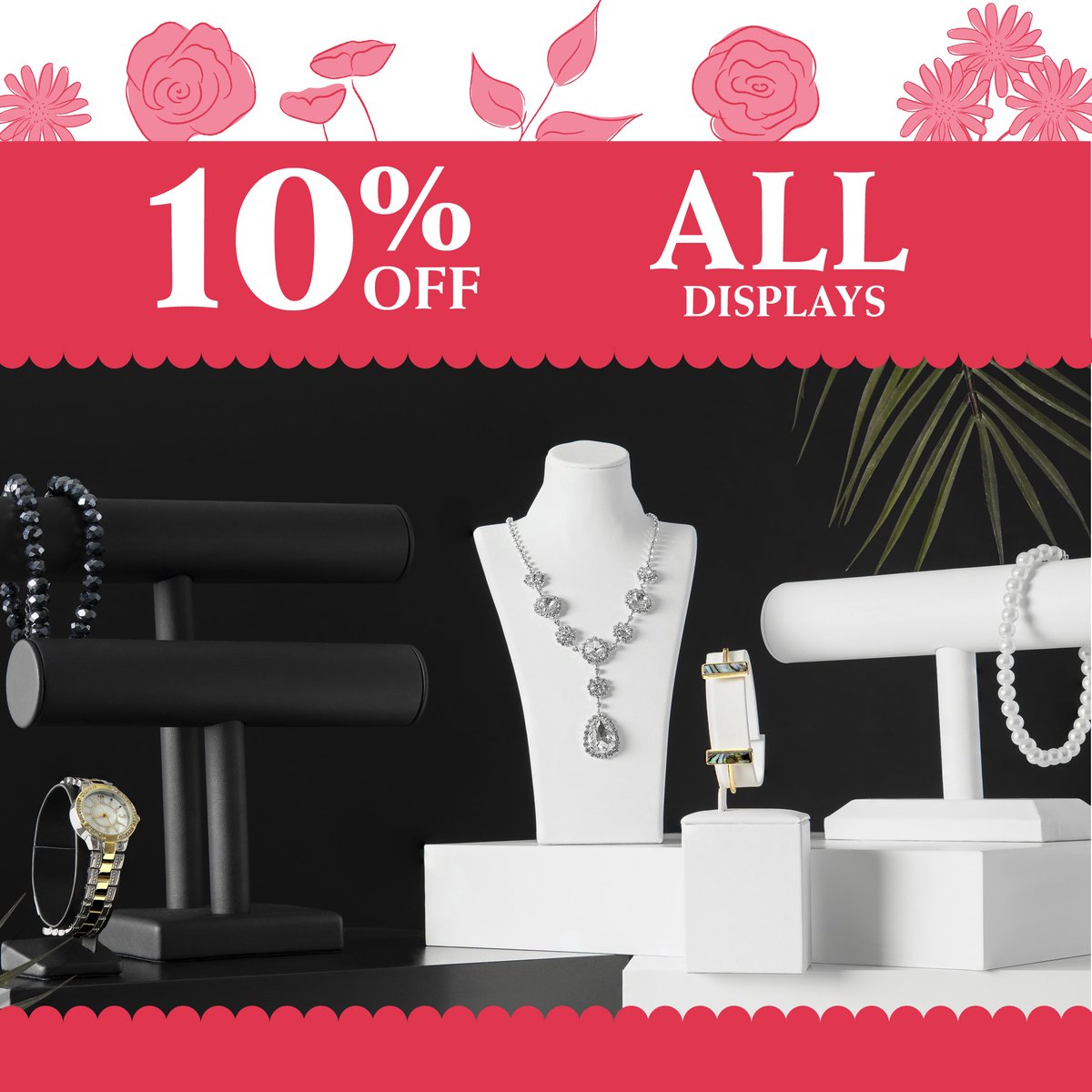 10% off on #ringdisplays, #bases, & oh-so-much-more Click here for coupon allurepack.com/discount/Val10…
#earringdisplays #neckdisplays  #pendantdisplay #bracelets #chaindisplays #sale #showoffjewelry #jewelrystore #jewelrydisplays #allurepack