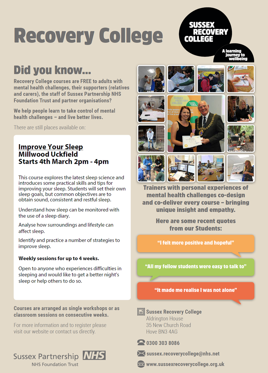 Sussex Recovery College tweet media