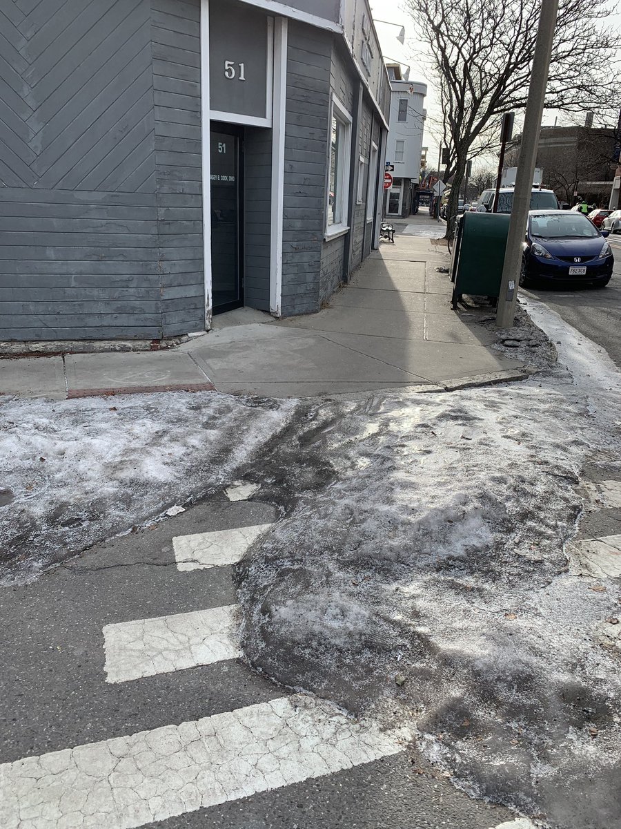 Je_suis_Ravi's tweet photo. Dangerous icy crosswalks in Somerville. Pedestrians beware! #cleansidewalks #pedestrianrights #somerville https://t.co/bGv2DACmGl