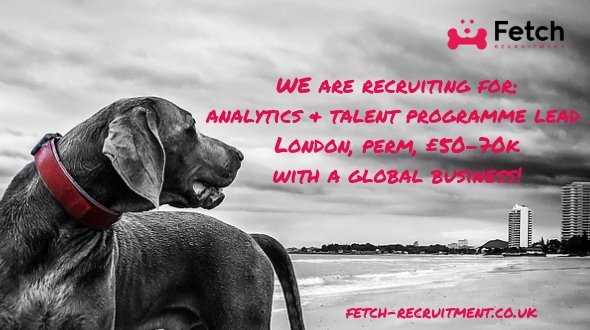 If you are a HR Data Analyst that would like to broaden their experience then we may have just the job...

We are looking for an Analytics &amp; Talent Programme Lead for a brilliant client in London. It is paying up to £70k.

For details/to apply: ow.ly/Zc0130nuSC4