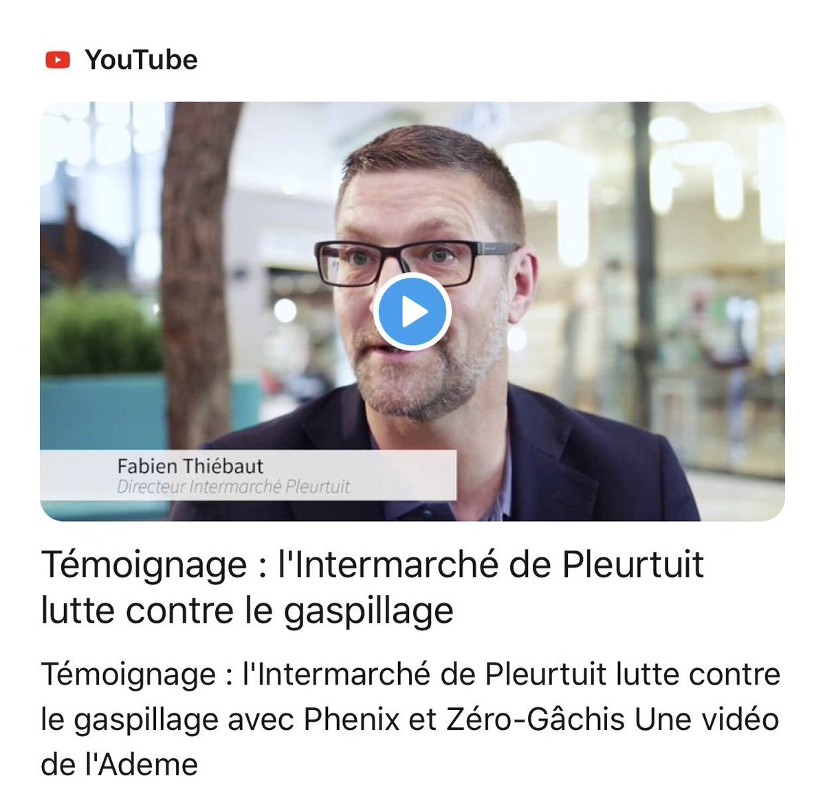 phenixfr's tweet photo. « Nous faisons des économies en luttant contre le #gaspillage »
Le témoignage de Fabien Thiébaut, adhérent de l'@intermarche de #Pleurtuit (35) et partenaire du duo PHENIX / @ZeroGachis
Une vidéo réalisée par l’@ademe
https://t.co/tfbiQrrKr9 
#Intermarché #GrandeDistribution #GMS https://t.co/GfwO9L605J
