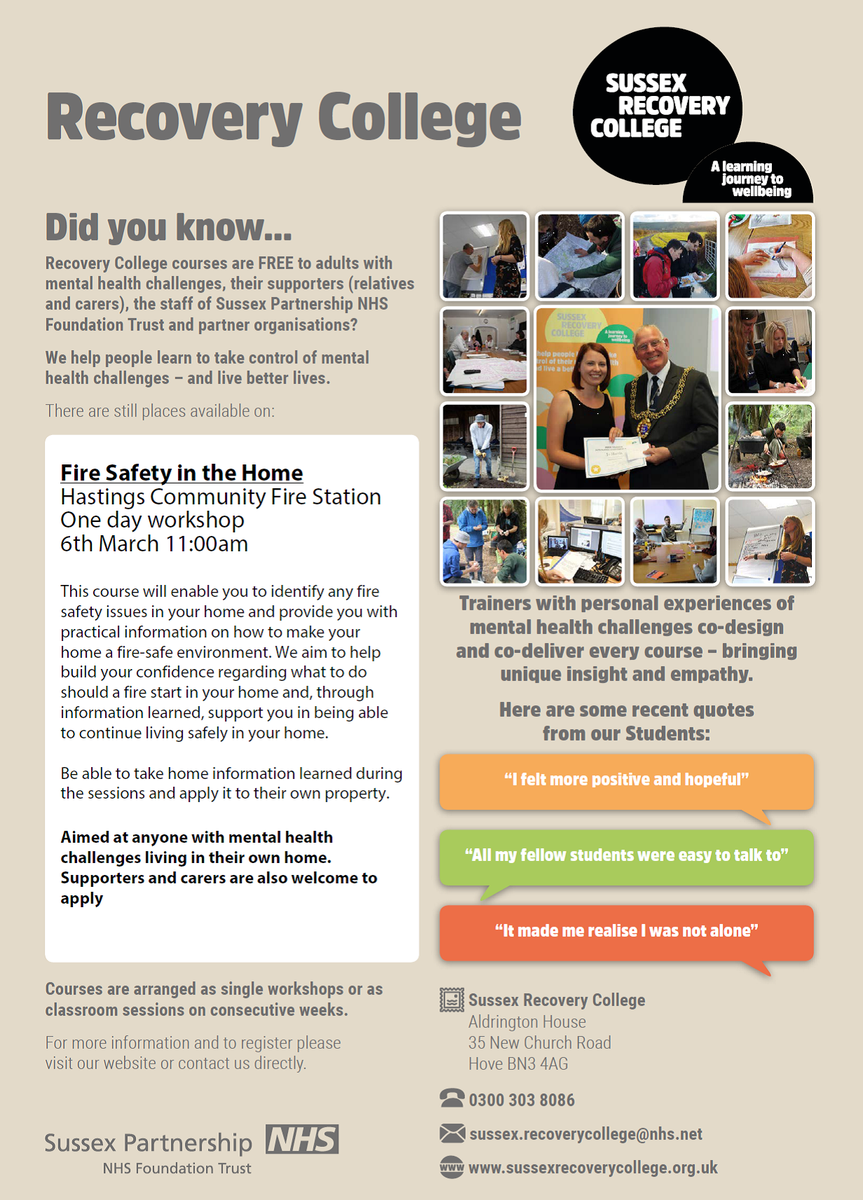Sussex Recovery College tweet media