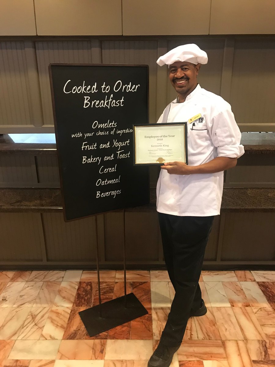 Congratulations to our Employee of the Year, Chef Kenneth King! Thank you, Kenny, for all that you do for our guests!