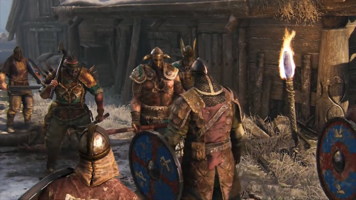 Masa Twitterissa 仲間の一般ヴァイキング 戦士達は本物と同じ角なし兜なんですよ だから製作陣は実物をリサーチした上でキャラ付けの為に角を付けてる 武器も両手持ちのデーンアックスで実在した武器です