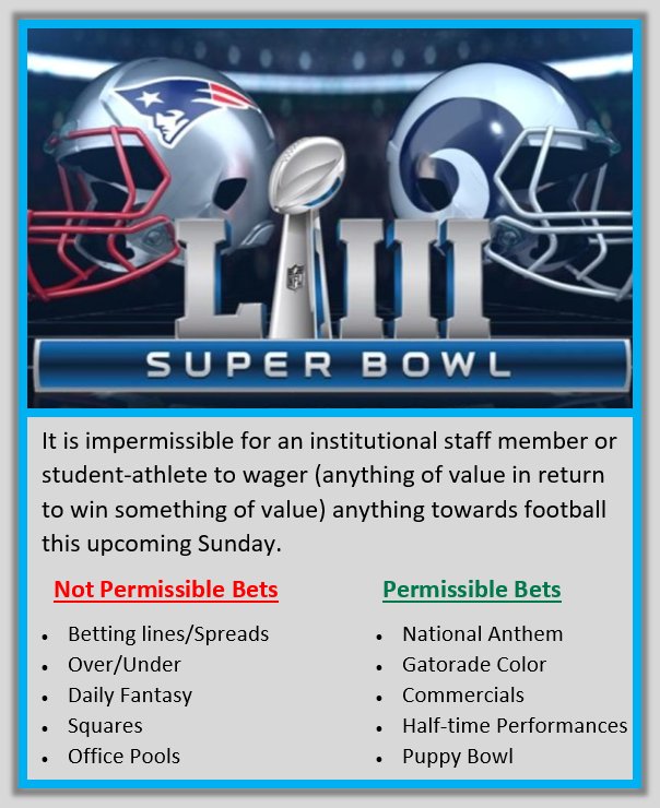 Super Bowl Reminder! #DontBetOnIt #ComplyLikeAnEagle