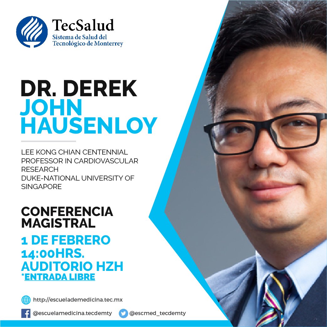 emcs_tecdemty's tweet photo. 🇸🇬👨🏻‍⚕️🗣🎙🗓
El Instituto de Cardiología de #TecSalud y la #EMCS, invitan a toda nuestra comunidad a la Conferencia Magistral del Dr. Derek John Housenloy, de la @dukenus

Viernes 1 de Febrero
14:00 hrs.
Auditorio del @HospZambranoTec 
ENTRADA LIBRE

#TECdeMonterrey #40EMCS https://t.co/FQEopyIczX