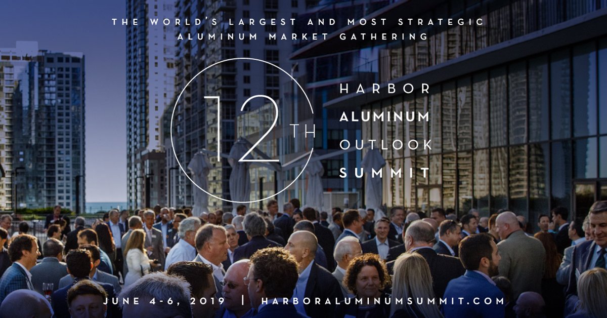 1 Week Left for $400 USD Discount - HARBOR's 12th Aluminum Outlook Summit (June 4-6, 2019 | Chicago, IL, USA) harboraluminumsummit.com