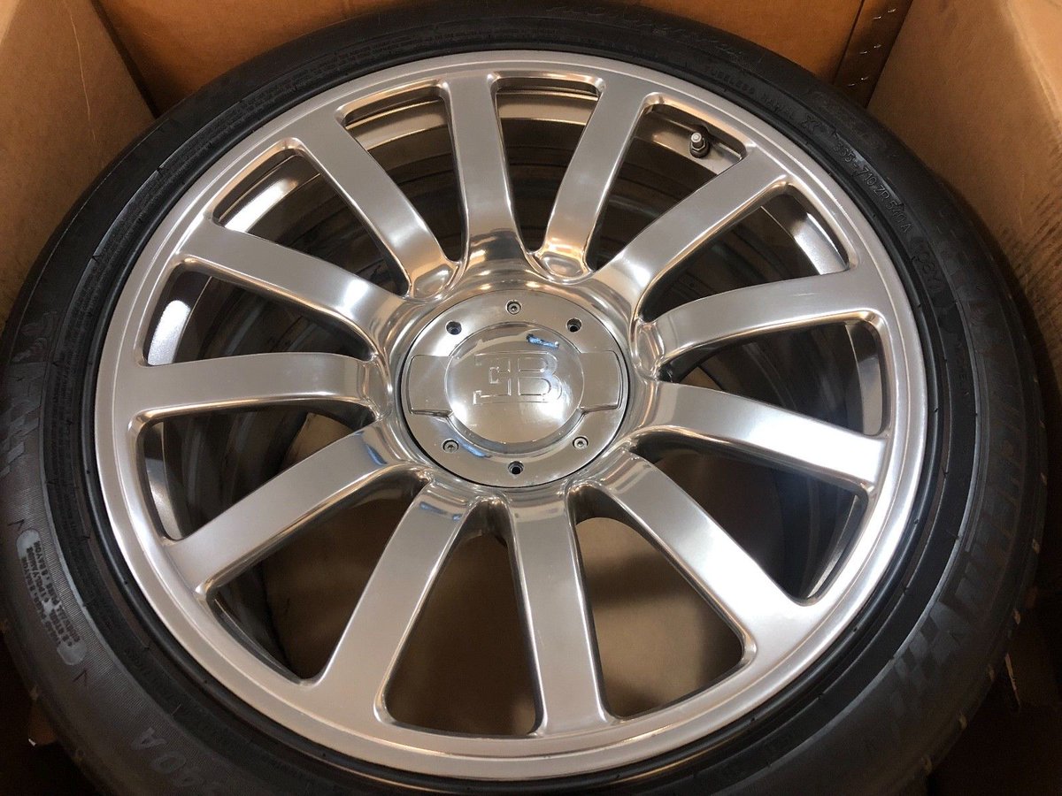 Luxury4play's tweet photo. Want to Buy a Set of Veyron Wheels and Tires? Got $100,000?... https://t.co/M8mTUs35iL