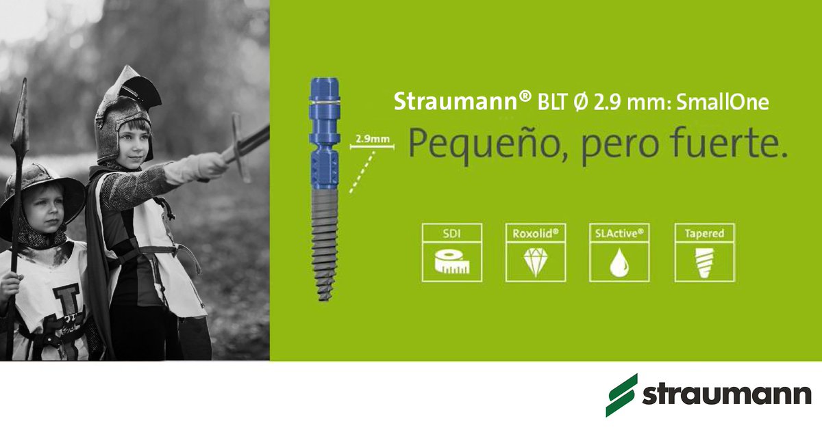 StraumannMX's tweet image. Nace el nuevo integrante de la familia Straumann, el implante BLT 2.9 mm. Menos Invasivo, con forma protésica diseñada para asemejarse a la anatomía de los dientes naturales de alta resistencia gracias a Roxolid® #SmallOne #Straumann 
bit.ly/2KyjO9G
