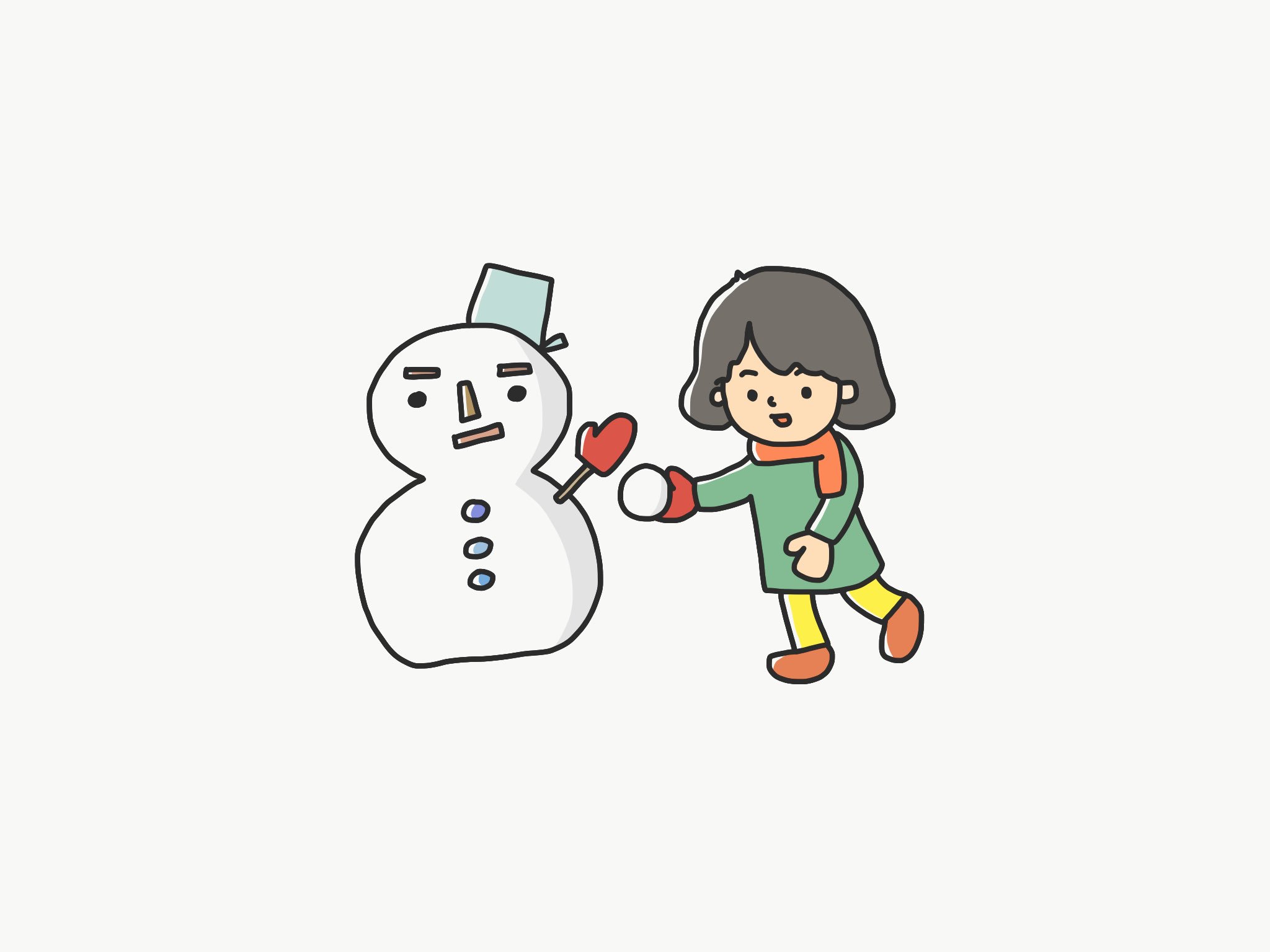 おかあさんえほん 雪だるまをつくる娘 雞始乳 大雪 雪だるまイラスト フリーイラスト 落書き Copyrightfreeillustrations T Co Vr2ninw2ru Twitter