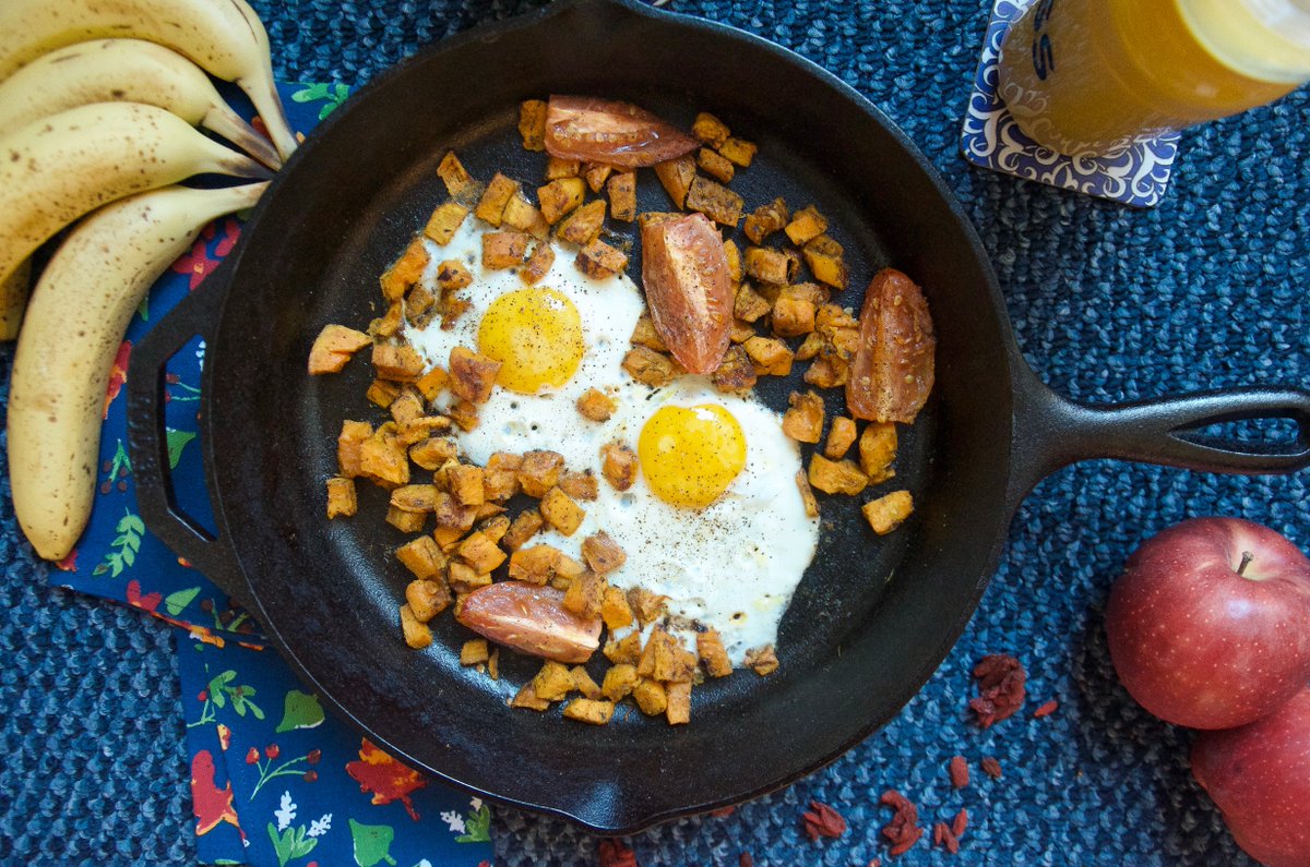 Breakfast is the most important meal of the day but a cast-iron skillet is a versatile tool for any meal. Perfect for gooey cinnamon rolls, fried eggs, searing a steak, or roasting chicken. What's your favorite way to use a cast-iron skillet?