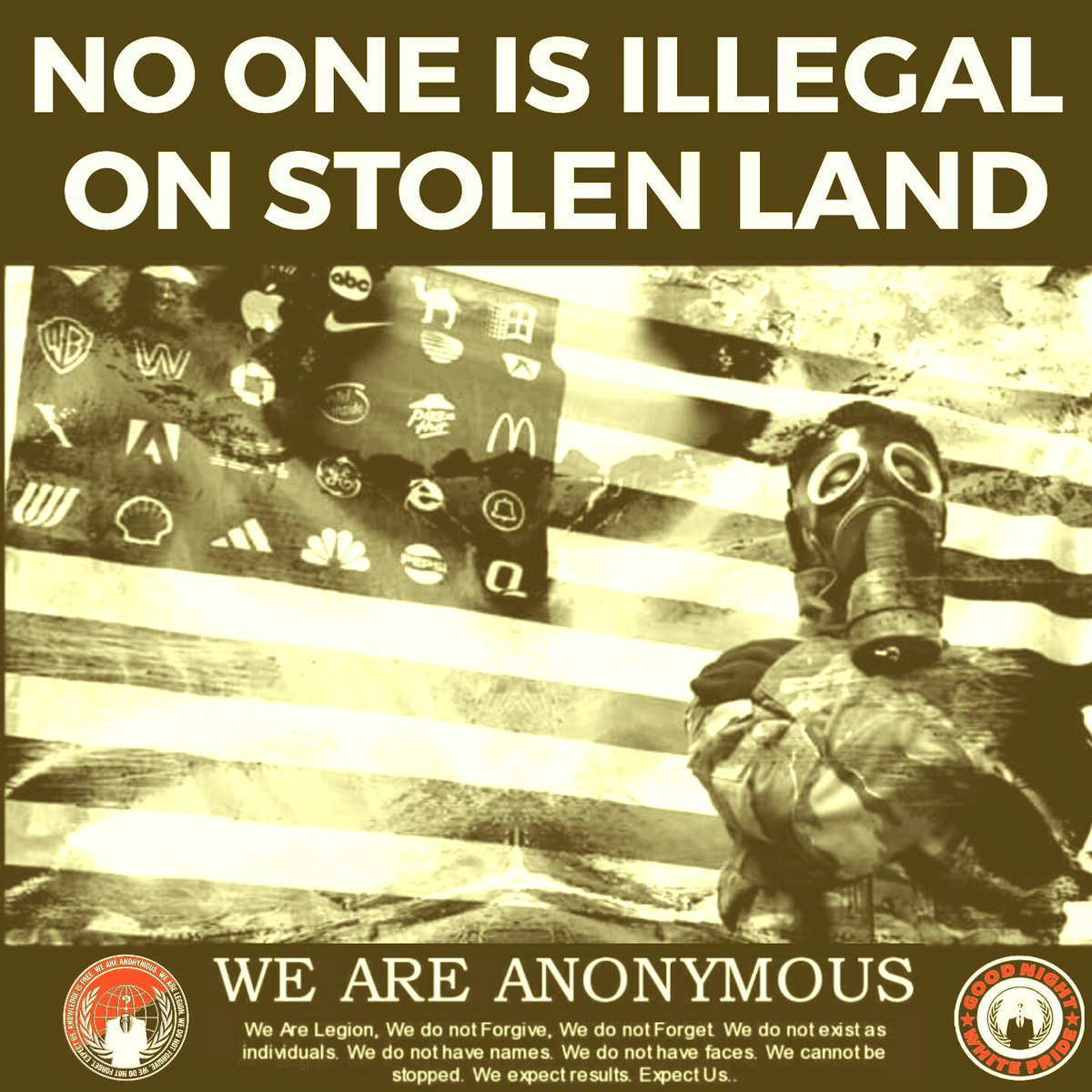 No One Is Illegal On Stolen Land! 

#NoWallNoBan #NoOneIsIllegal #NoNationsNoBorders