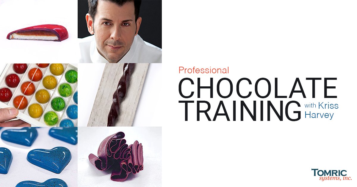 Take your skills to the next level with Executive Chef <a href="/KrissHarvey/">Kriss Harvey</a>'s class for pastry and chocolate professionals at Tomric's new Innovation Center in Buffalo, NY, Tuesday, April 30 - Thursday, May 2.

Register today: bit.ly/2UsgAcj

#chocolatier #pastrychef