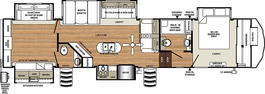 advantage_rv's tweet photo. Check out this new arrival we just got in! 
2019 Sandpiper 384QBOK 
Suggested Retail: $77,382.60
Advantage RV Sale Price: $57,900.00
That's $19,482.60 below MSRP!
Additional photos and details are on our website, https://t.co/ehxrEEPxt5 https://t.co/wJrYL0xLSH