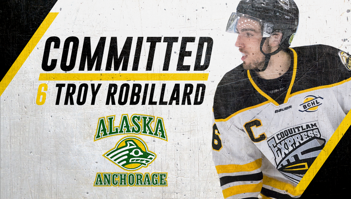 COMMITMENT: We are very proud to announce that captain <a href="/troyrobillard/">Troy Robillard</a> has committed to <a href="/UAAHockey/">UAA Hockey</a> for next season! 
Troy has played over 150 BCHL games, all with the Express.
#AllAboard