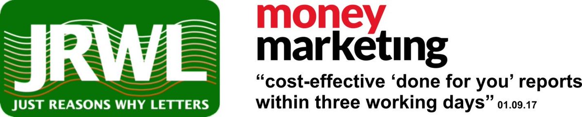 IFAReasonsWhy's tweet image. OFFER ENDS 31st JAN - More and more financial advisers are using JRWL for an effortless, fully personalised suitability report to them within 3 working days, now with 50% off in January buff.ly/2Mh0O0G
#financialadvisor #ISA #pensionswitch #mortgages #equityrelease #bonds