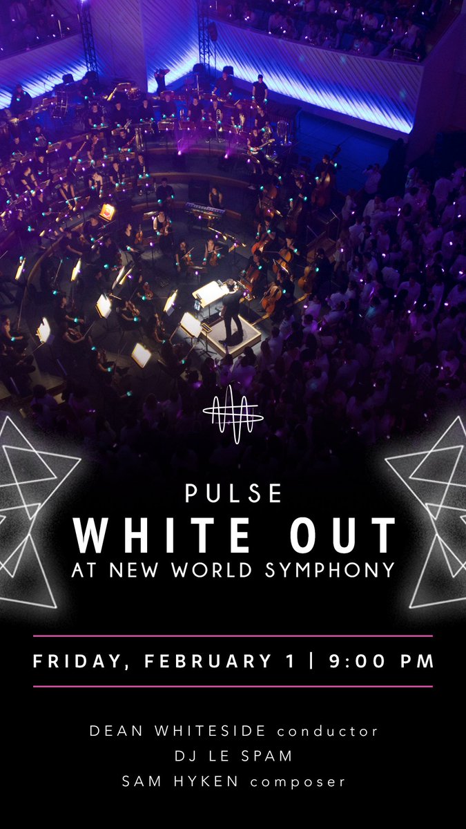 nwsymphony's tweet photo. This Friday: Join us for the last #NWSPulse of the season as the NWS Fellows are joined by DJ Le Spam for this late-night event. cc @SpamAllstars
Tix + info: https://t.co/OsDJE6Fsim https://t.co/tRxukIrMNp