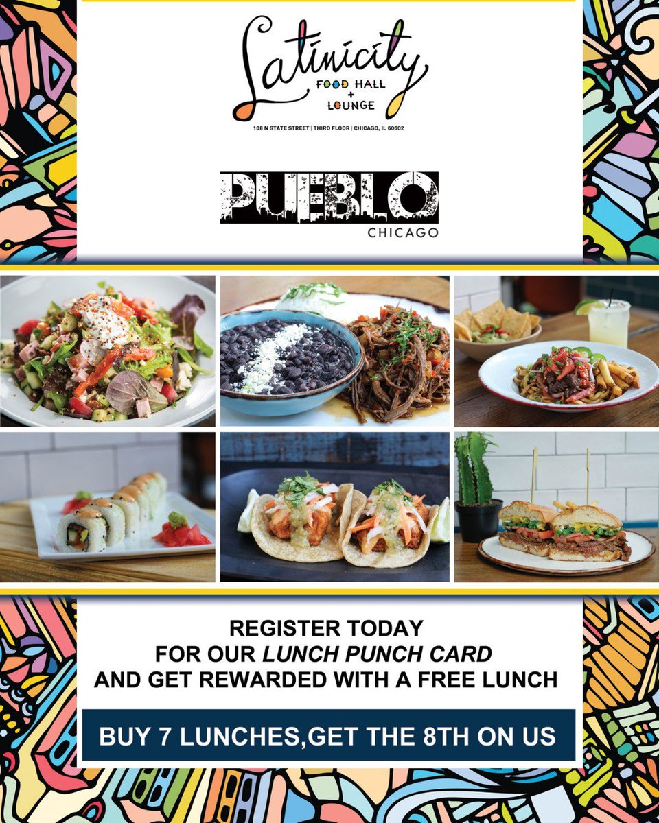 Latinicity's tweet photo. It’s cold out, but it’s warm in here. Two tacos and a shot of tequila combo for $6. Taco Tuesdays
For you vegans come try our Vegetable A Pastor Taco’s – the BEST IN THE CITY.
Don’t forget to register for our free lunch punch program. @cesarrolon111@chefmarcosflores #Puresabor https://t.co/ew86pwrKn8