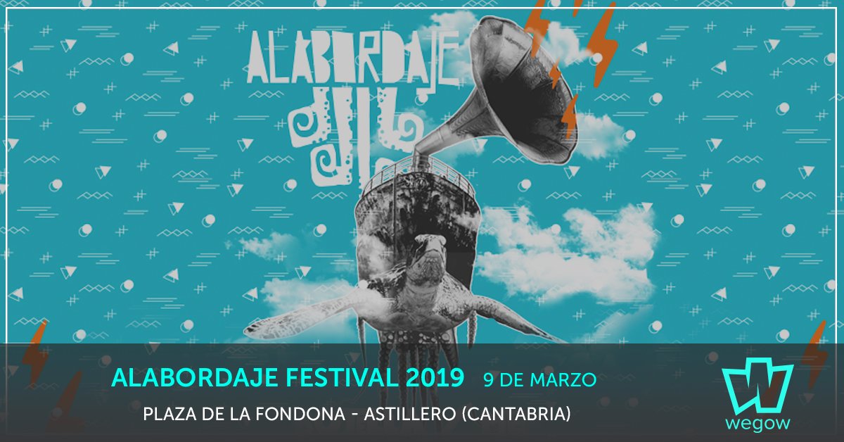 ⚡ <a href="/AlabordajeF/">Alabordaje!</a> ⚡ llega el 9 de marzo con música para la revolución. Tus entradas te esperan en <a href="/wegowES/">wegowes</a> 🎟👉 bit.ly/2AMggxH