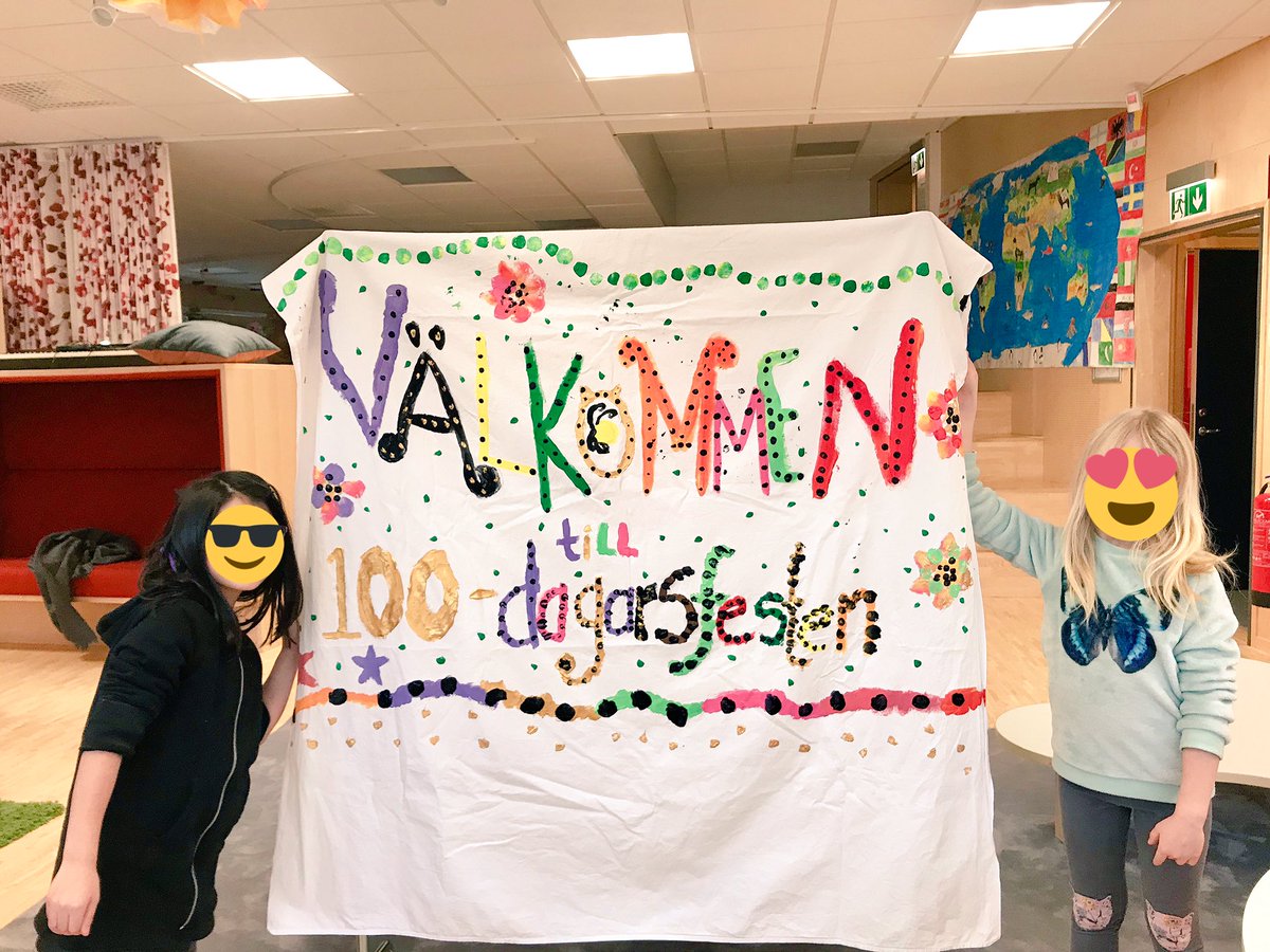 Igår var det fest i år 1. #älskaskola #100dagarigrundskolan #skolaärfest #landamäreskolan #biskopftw