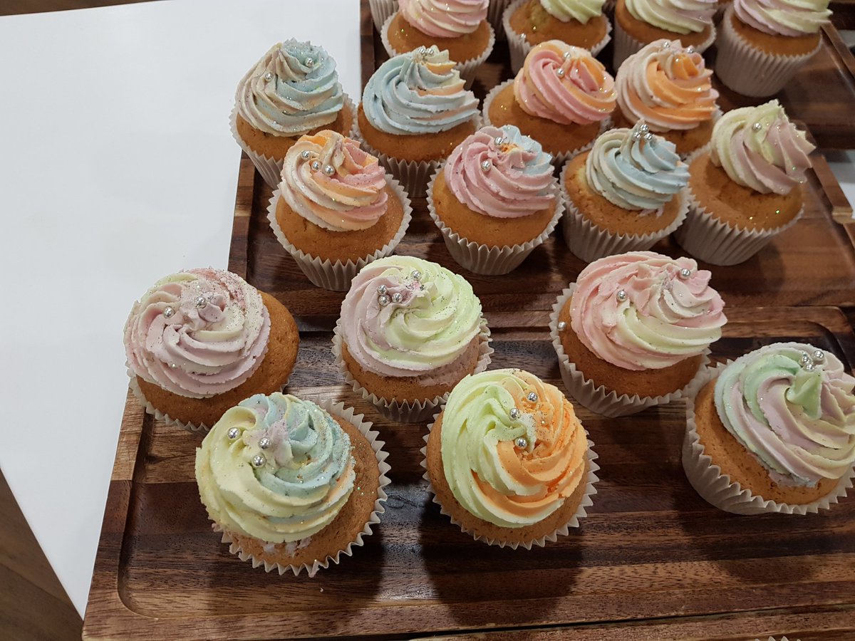 SodexoPrideUKI's tweet photo. The fabulous rainbow cupcakes are ready for the @SodexoPrideUKI inclusion event @SodexoatOSR #StandByUs https://t.co/3x7P9f9S8s