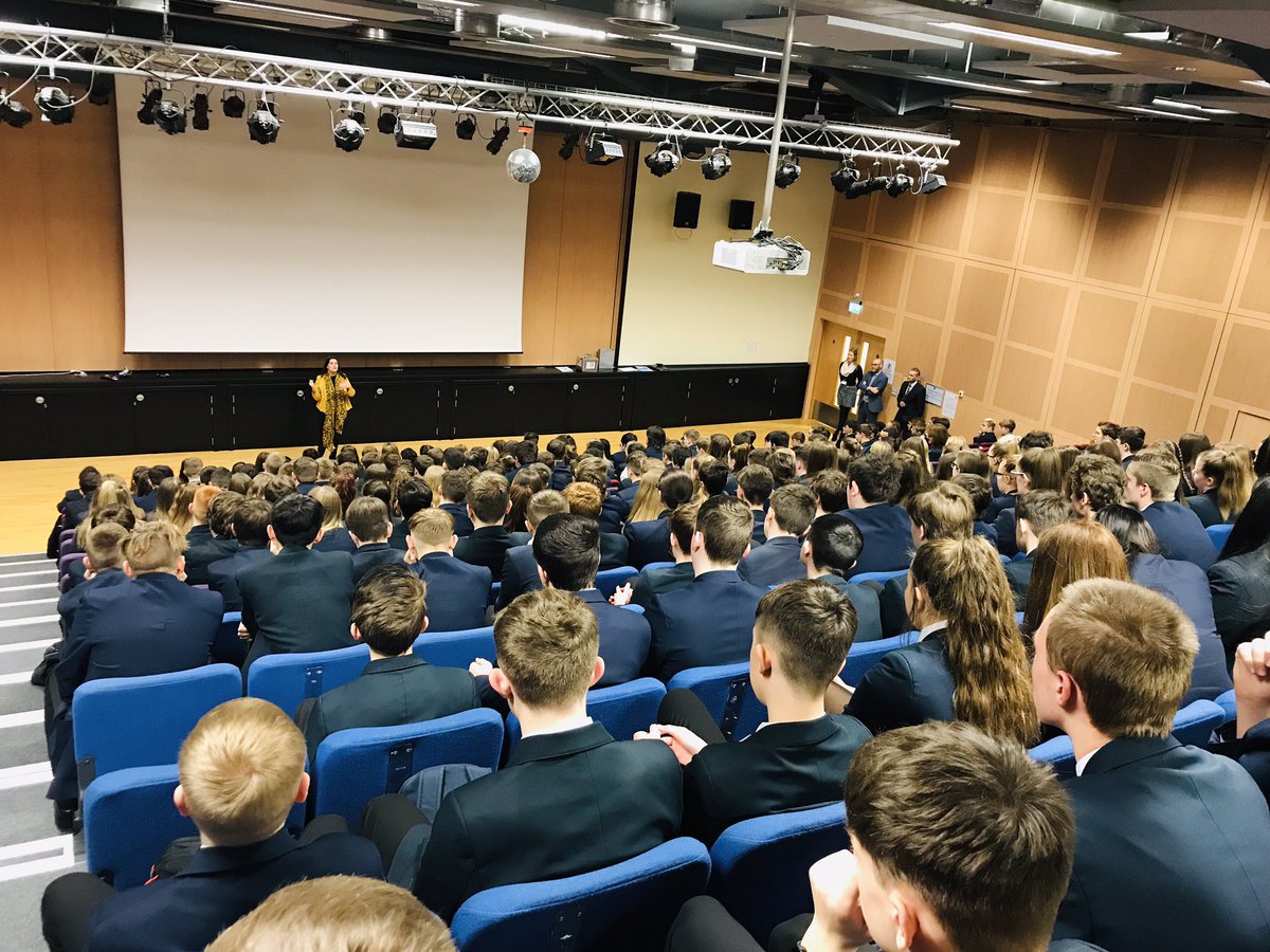 PATCarletonHigh's tweet photo. A massive thankyou to @schoolspeakers and @AshleighPorterE winner of BBC 1 ‘Young Apprentice’ for delivering a motivational and inspiring talk to our Y10 and Y11 students. #ambition #hardworkpaysoff #achieve #motivationalboost https://t.co/D0u0C5Dyhj