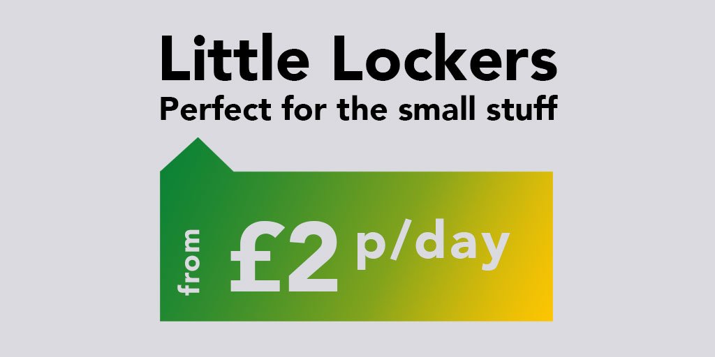 We recently installed a number of smaller-sized ‘lockers’, which can hold the equivalent of a typical garden shed. Priced from only £2 per day and with no minimum stay, it’s the perfect solution for a spot of decluttering or a quick storage fix!