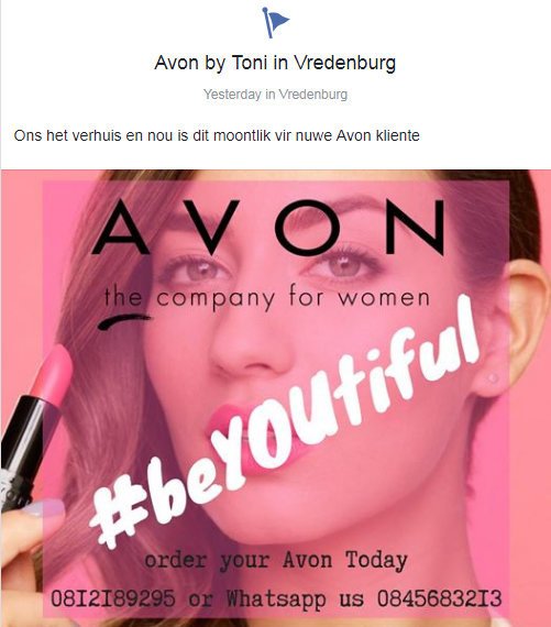 Toonkind's tweet photo. Wes kus jou lekker ding. #Vredenburg #Saldana #StHelena #Paternoster #Weskus #Veldrif #Laaiplek Kontak my op 0812189295 of 0845683213 WhatsApp
#AVON https://t.co/hIZlz7ot5j