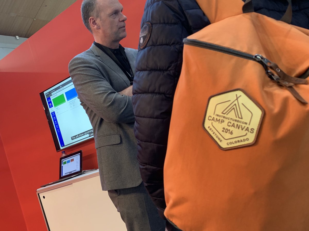 edtech_jens's tweet photo. So glad you made it, friend! It must have been such a looooong way to walk from Camp #CanvasLMS to #learntec19. 😂 But it’s worth it mate! Now, we can finally #LevelUpYourLMS https://t.co/bmnSbBldmX