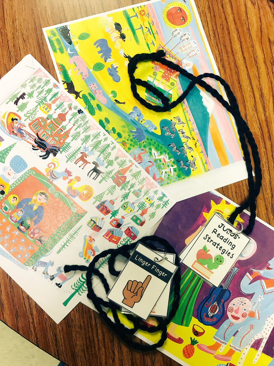 Mrs_Rogers_Math's tweet photo. Adding the “Linger Finger” strategy to our reading strategies lanyards today. So proud of my readers for noticing and inferring so many things about these beautiful illustrations of places all around the world! #GlobalEd #ElonEd #thisiswhatlearningtoreadlookslike https://t.co/znWbU5QXWl