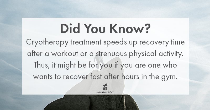 Don't be sore the next day, try cryo for quick relief after a workout. bit.ly/2o3btS5