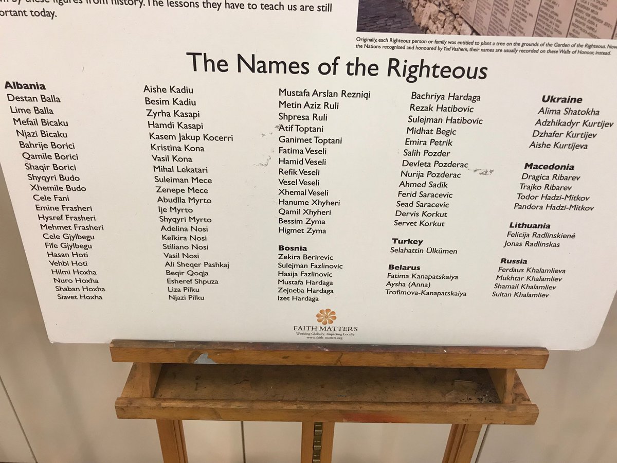 MAAS_UK's tweet image. Names of the 71 Righteous who were Muslims and who saved Jews in the Holocaust. #HMD2019 ⁦@FaithMattersUK⁩ ⁦@JW3London⁩