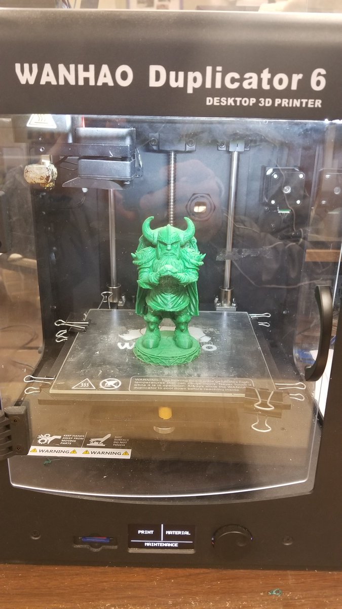 RCSHS mascot #TheViking manufactured in the lab by a #CTE #EngineeringTechnology student on a #3DPrinter. @RCSHSOffices