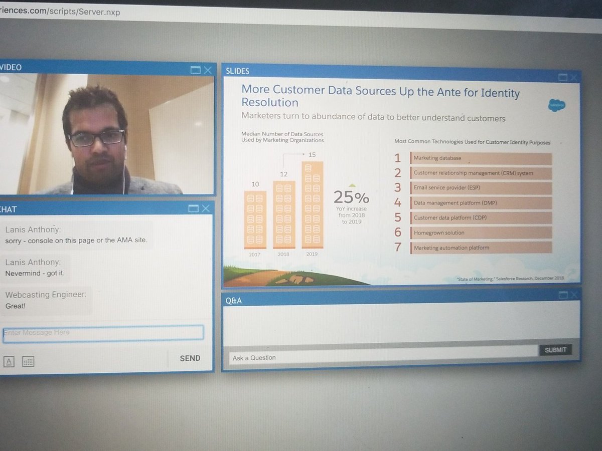 Data, data, data! For marketers to grow they must create an identity resolution to help steer all efforts <a href="/AMA_Marketing/">AMA</a> #Virtualconference